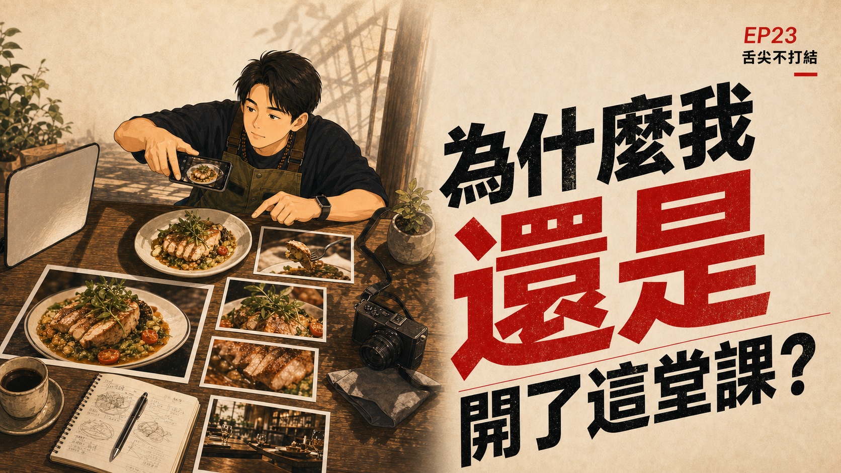 舌尖不打結 EP23 插畫封面:為什麼我還是開了這堂課?