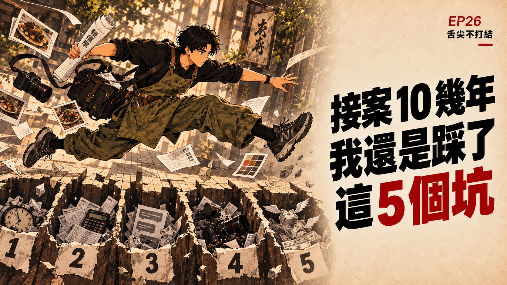 舌尖不打結 EP26 插畫封面:接案 10 幾年,我還是踩了這 5 個坑