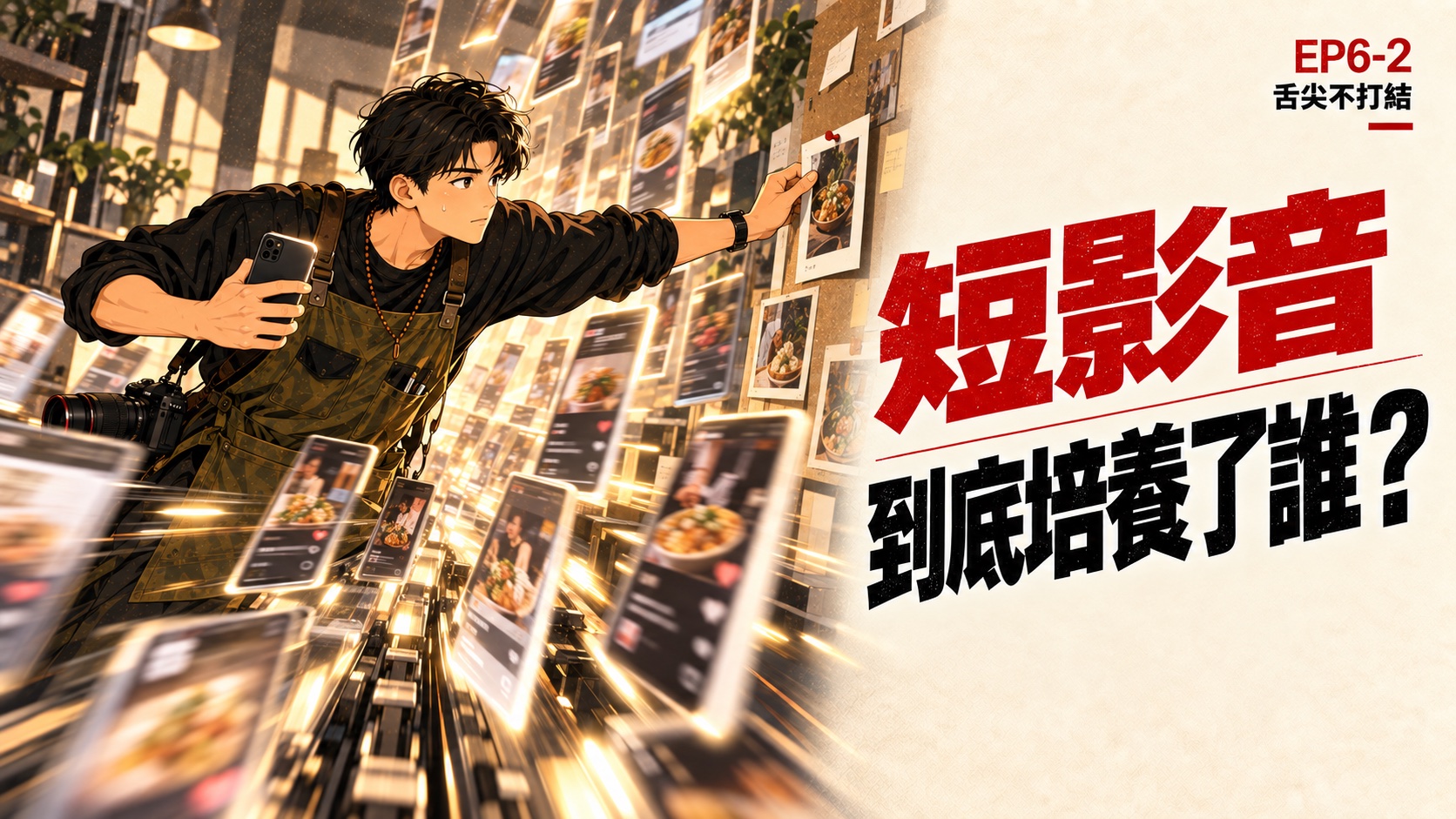 舌尖不打結 EP6-2 插畫封面:短影音一直在滑,最後到底記住了誰?